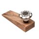 2 Pieces Ceramic Floral Golden Wooden Door Stopper